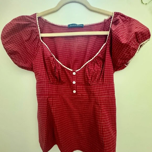 Brandy Melville Blair Plaid Top - Picture 3 of 7